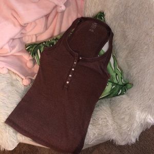 AE button up Henley tank